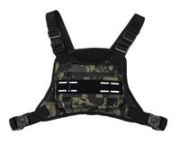 Running Chest Pack, Front Vest Training Bag, Adjustable Outdoor Gear, Multi Functional Storage Design, Ideal for Mobile Phone, Headphones, Running, and Fitness Training, Multicolor