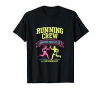 Running Crew Join The Miles Club Neon Block Lettre T-Shirt