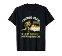 Running Crew Keep Going Food at Finish Graphique T-Shirt