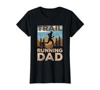 Running Dad Runner Runner Run Trails Pater Daddy Papa Papa T-Shirt, Femme, Noir, L