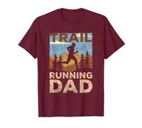 Running Dad Runner Runner Run Trails Pater Daddy Papa Papa T-Shirt, Homme, Marron, L