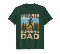 Running Dad Runner Runner Run Trails Pater Daddy Papa Papa T-Shirt, Homme, Vert Forêt, M