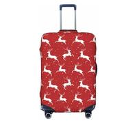 Running Deer Housse de bagage de voyage lavable à imprimé rouge pour valises de 45,7 à 81,3 cm, haute élasticité, Noir , x-large