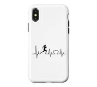 Running Girl Heart Beat Runner pour Femmes et Filles Qui Aiment Courir Coque pour iPhone X/XS