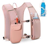 Running Hydration Vest For Men Women With 500ml Water Bottle Running Vest Lightweight Reflective Hydration Packs Trail 5l,Pink,Hydration Vest