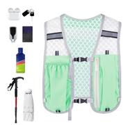 Running Hydration Vest, Lightweight Phone Holder Chest Pack with Bottle | Breathable Honeycomb Mesh, Adjustable Chest And Waist Straps, Multiple Pockets, Reflective Detail