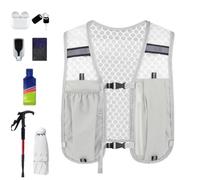 Running Hydration Vest, Lightweight Phone Holder Chest Pack with Bottle | Breathable Honeycomb Mesh, Adjustable Chest And Waist Straps, Multiple Pockets, Reflective Detail