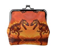 Running in Fire Petit porte-monnaie rectangulaire pour femme avec verrou de baiser, format de poche, mini porte-monnaie pour femme