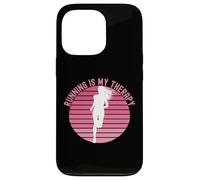 Running is My Therapy Girl Runner Jogging Cardio Retro Sunset Coque pour iPhone 13 Pro