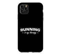 Running is My Therapy Motivation Runner Fitness Design Coque pour iPhone 11 Pro Max