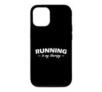 Running is My Therapy Motivation Runner Fitness Design Coque pour iPhone 12/12 Pro