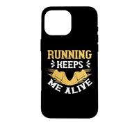 Running Keeps Me Alive Runner Life Jogging for Men Women Coque pour iPhone 16 Pro Max