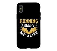 Running Keeps Me Alive Runner Life Jogging for Men Women Coque pour iPhone X/XS