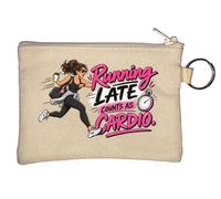 Running Late is Still Good Exercise Porte-monnaie Beige