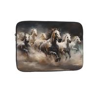 Running of The Horses Housse pour ordinateur portable de 15", convient pour les affaires, les loisirs ou l'école