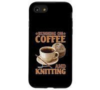 Running on Coffee and Knitting Hobby de Crochet de Fil Coque pour iPhone SE (2020) / 7/8