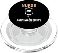 Running on Empty Nurse Nurse Coffee Infirmière clinicienne PopSockets PopGrip pour MagSafe