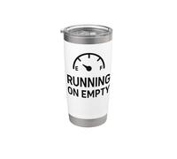 Running On Empty Shirt Funny Burnout Humour Tee Gobelet isotherme en acier inoxydable double paroi