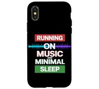 Running on Music and Minimal Sleep Coque pour iPhone X/XS