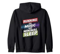 Running on Music and Minimal Sleep Sweat à Capuche