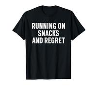 Running on Snacks and Regret Grandad Marathon Ultra Runner T-Shirt