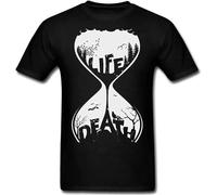 Running Out Death Change Hourglass Sand Destruction T Shirt Tee Unisex Man T Shirt 100% Cotton Sleeve Shirt Black Hemden(Small)