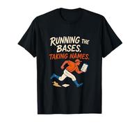 Running The Bases Prendre des Noms Baseball Humour Graphic Design T-Shirt
