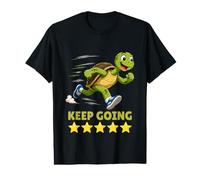 Running Turtle Keep on Going 5 étoiles T-Shirt Graphique avec Valeur