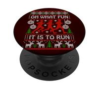 Running Ugly Christmas « Oh What Fun It is to Run » PopSockets PopGrip Adhésif