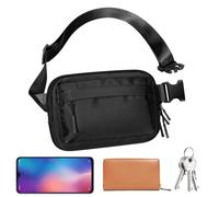 Running Waist Packs, Waterproof Waist Backpack, Running Fanny Pack, Waist Pack for Men, Waist Pack for Women, Workout Gear Accessories, Lightweight Running Pack, Adjustable Waist Bag, Noir,