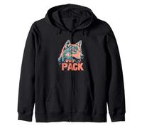 Running with the Pack - Graphisme Wolf Pack pour les aventuriers Sweat à Capuche