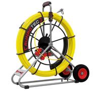 runpotec Tige en fibre de verre inclus 120 m, diamètre 9 mm acier Enrouleur, diamètre 730 mm - Mobile, filetage RTG, diamètre 12 mm, K-10086