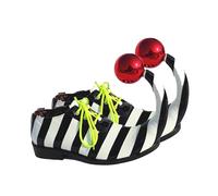 RUNQHUI 1 Paire Chaussures Clown Adulte Homme Femme Halloween Chaussures de Costume de Clown Fête Accessoires Déguisement Clown Carnaval Noir Blanc 43/265
