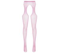 RUNQHUI Femme Bas Porte-Jarretelle Stocking Collant Résille Ouvert Lingerie Fishnet