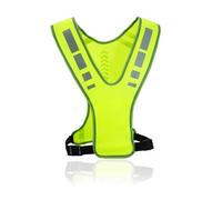 RUNQIN Gilet Réfléchissant Running, Gilet Sécurité Réglable pour Femme et Homme, Gilet Jaune Vélo Haute Visibilité Respirant, Vêtements Réflecteurs Fluorescent,Veste Fluo pour Jogging Marche Cyclisme