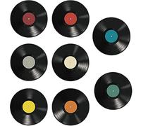 runrayay 10 inch Album Cover Posters Collage Kit, 8Pcs Self-Adhesive Wall Collage Aesthetic Pictures, Dorm Room Wall Records Bedroom Decorations, Rock and Roll Music Party Decorations for Teens Red