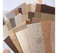 runrayay 30Pcs Handmade Scrapbook Paper, Craft Textured Paper Morandi A5 Sheet Mesh Fabric Mulberry Special Paper, Mix for Scrapbooking Junk Journal, 5.8X8.2 in - C