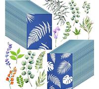RUNRAYAY 60 Feuilles de Papier Cyanotype Sun Print Paper Kit, A5 High Sensitive Sun Paper, White Solar Activated Nature Sun Printing Drawing Art for Kids Adults Arts Crafts DIY Project(5.8 X 8.3 Inch)