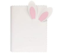 runrayay Album Photo en Cuir PU 64 Pochettes, Porte-Cartes Nominatives Kpop Photocard Binder Lapin Blanc, Mini Album Photo de Film de 3 Pouce Compatible avec Fujifilm Instax