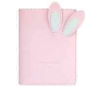 runrayay Album Photo en Cuir PU 64 Pochettes, Porte-Cartes Nominatives Lapin Rose Kpop Photocard Binder, Mini Album Photo de Film de 3 Pouce Compatible avec Fujifilm Instax