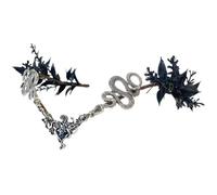 RUNRAYAY Black Elf Flower Crown, Snake Design Renaissance Forest Fairy Headpiece Floral Headband Elven Leaf for Women Halloween Cosplay Fantasy Photo Shoot
