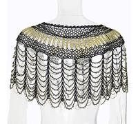 RUNRAYAY Châle à paillettes des années 1920, cape de soirée Gatsby perlée