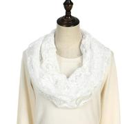 RUNRAYAY Chapel Veils Mantille de messe catholique Blanc | Infinity Chapel Veil Floral Latin Mass Head Covering Écharpe en dentelle pour église