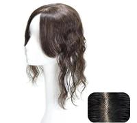 RUNRAYAY Clip à cheveux 12 pouces, vraie pince à cheveux humaine à 360 ° avec des cheveux de huit caractères pour femmes, avec des clips en fausse frange complète, style brun 1