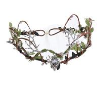 RUNRAYAY Coiffe elfique avec couronne de strass vert féerique, diadème elfique des bois pour femmes, mariage, anniversaire, fête, Halloween, costume Renaissance - Un