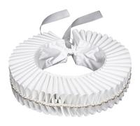 RUNRAYAY Col de clown, col de bouffon perlé, col élisabéthain victorien amovible en satin, accessoires de clown, B