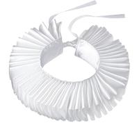 RUNRAYAY Col de clown élisabéthain en satin, col amovible, accessoires Renaissance, C
