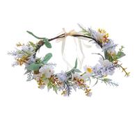 RUNRAYAY Couronne de fée violette faite main, couronne d'elfe, coiffe de fleurs de forêt, costume d'elfe, accessoires de cosplay d'Halloween et de Renaissance pour femmes, G