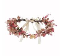 RUNRAYAY Couronne de papillons elfique rouge faite main, diadème de fée, bandeau floral elfique des bois pour femmes et filles, style Renaissance - B