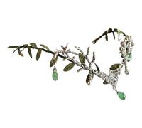 RUNRAYAY Couronne d'elfe des bois, coiffe féerique elfique des bois, diadème de fleurs, bandeau à feuilles pour femme, médiéval, Renaissance, Halloween, cosplay - C